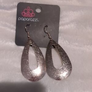 Paparazzi Bronze/Gold Glitter Teardrop Dangle Earrings